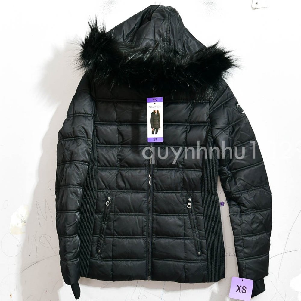 NWT Nautica women Puffer Jacket in Black - Picture 2 of 9